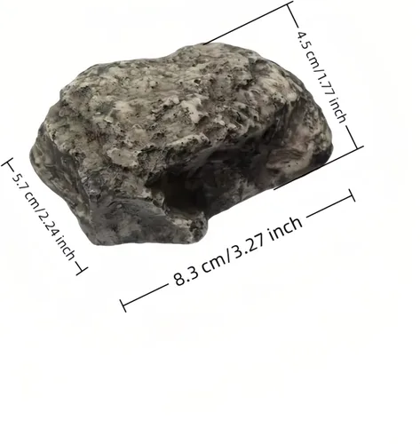 Miniatura 3 de Roca oculta para guardar llaves al aire libre, aspecto de piedra gris, nunca se bloquea. Ocultador de llaves de roca falsa para exteriores, cubierta