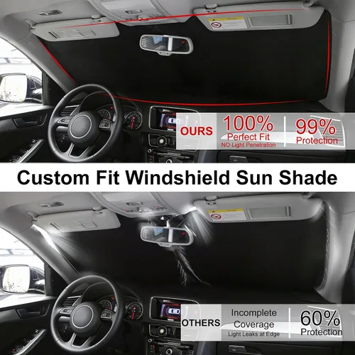 Miniatura 7 de Parasol plegable para parabrisas delantero de automóvil, ajuste personalizado para Honda HR-V 2023-2025 2026, bloquea los rayos UV, mantiene
