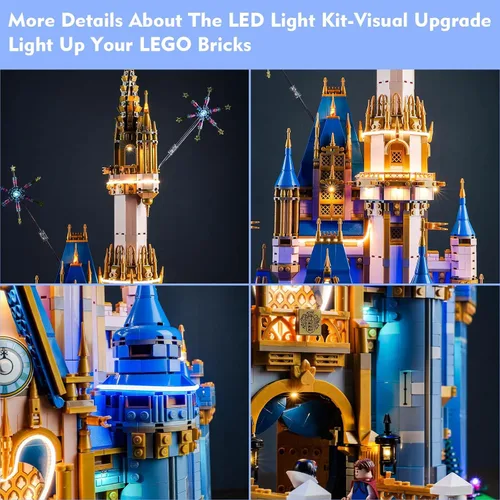 Miniatura 8 de LocoLee Kit de luz LED compatible con LEGO Castle, versión musical mejorada, juego de iluminación creativa, accesorios compatibles con LEGO Ideas