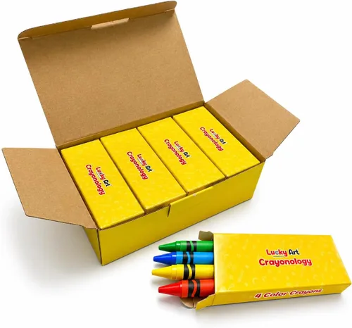 Miniatura 13 de Paquetes de crayones para recuerdos de fiesta para niños, 20 juegos de 4 crayones (80 unidades), 3.5 pulgadas, no tóxicos, de tamaño estándar, a