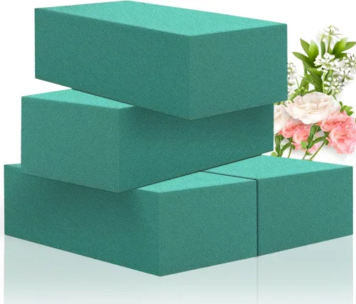 Miniatura 9 de Espuma Floral Grande Redonda de 6 Pulgadas SUPKING, Espuma de Flores 4 Piezas, Espuma de Florista, Bloques de Espuma Húmeda y Seca, Verde