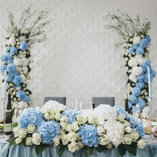 Miniatura 7 de Auihiay 26 piezas de flores hortensias artificiales de seda con tallo para decoración del hogar, bodas, fiesta.