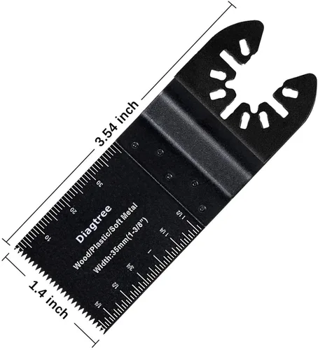 Miniatura 4 de Diagtree - Hojas de sierra oscilantes, 50 hojas de sierra oscilantes universales de madera de liberación rápida compatibles con Fein Dremel Dewalt