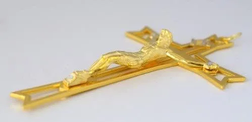 Miniatura 3 de Oro Jesús Cruz Religiosa Encanto/Colgante Joyería Rosario Hacer Suministros