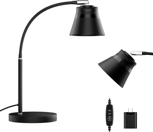 Miniatura 9 de AXX Lámpara de escritorio dorada, luz de mesa de 24 pulgadas para oficina en casa, dormitorio, dormitorio universitario, bombilla LED incluida, 1000