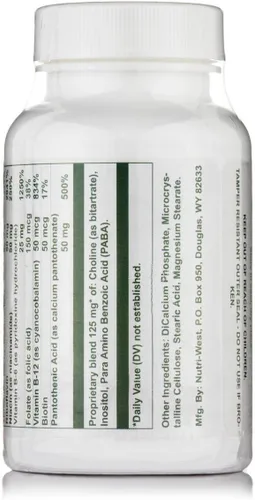 Miniatura 2 de Complejo B - 90 Tabletas de Nutri West