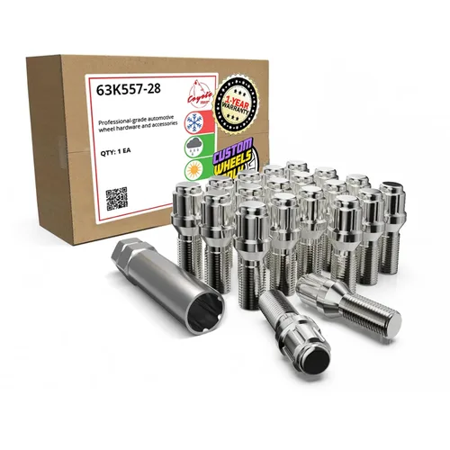 Miniatura 17 de Wheel Accessories Parts Juego de 20 pernos de orejeta M14 x 1.25 14 x 1.25 para asiento de bellota, 0.669 in, hexagonal, 1.299 in de longitud