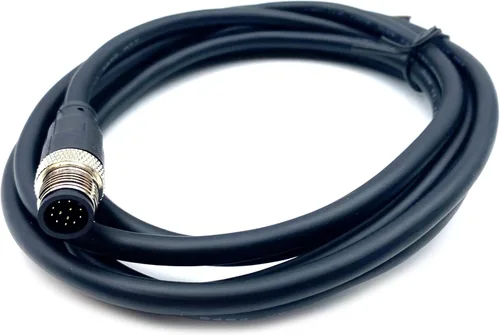 Miniatura 2 de M12 Cable conector macho de 12 pines, un código de cable de moldeo recto Sensor de aviación masculino Cable eléctrico de PVC Cable moldeado