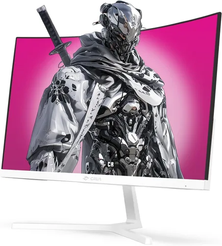 Miniatura 2 de CRUA Monitor curvo para juegos de 24 pulgadas, monitor de computadora de 165 Hz/200 Hz, FHD 1920 x 1080, 120% sRGB, AMD FreeSync, filtro de luz