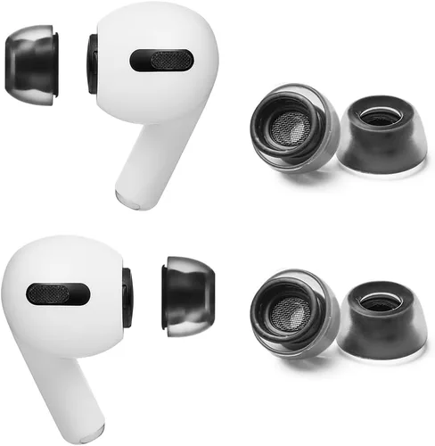 AZLA Cristal para Airpods Pro de 1ª y 2ª generación (2 pares, S) – Reemplazo de puntas de oreja de Airpod Pro – Puntas para Airpod Pro con silicona