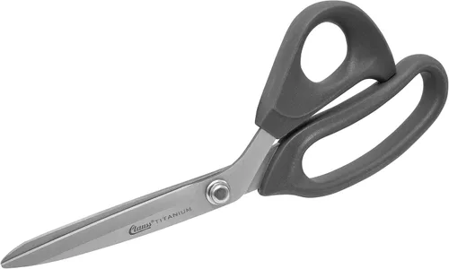 Miniatura 6 de Clauss 18081 Tijeras de tensión ajustables de titanio dobladas de 8 pulgadas con asas ultraflex extragrandes, color gris