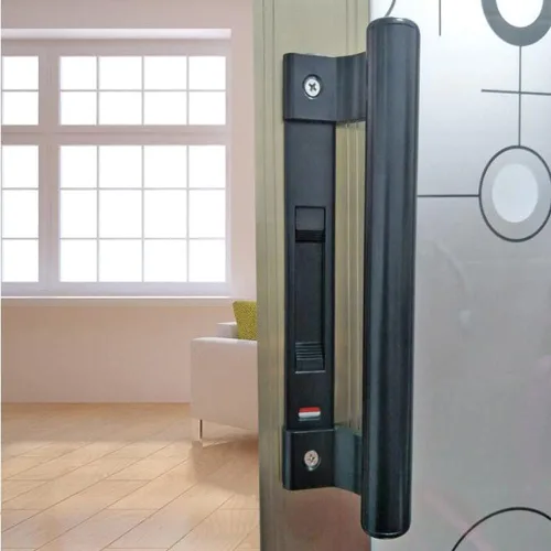 Miniatura 5 de WANLIAN Manija de puerta corredera de aleación de aluminio, moderna manija de metal negro para balcón, baño, puertas de armario