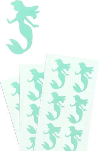 Miniatura 11 de Royal Green Calcomanías de decoración de sirena para niños, artes y manualidades en morado pastel, paquete de 40 Púrpura pastel
