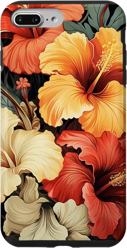Miniatura 12 de Funda para iPhone 13 Pro Max con diseño tropical hawaiano amarillo rojo hibisco plumeria