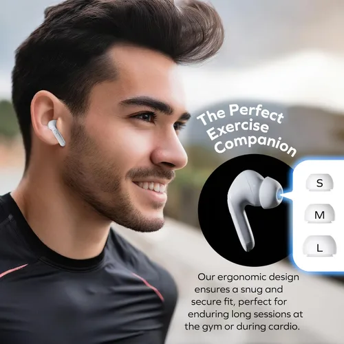 Miniatura 2 de Coby Auriculares con cancelación de ruido con funda de carga, cancelación de ruido, modos de transparencia, seguimiento inteligente, emparejamiento