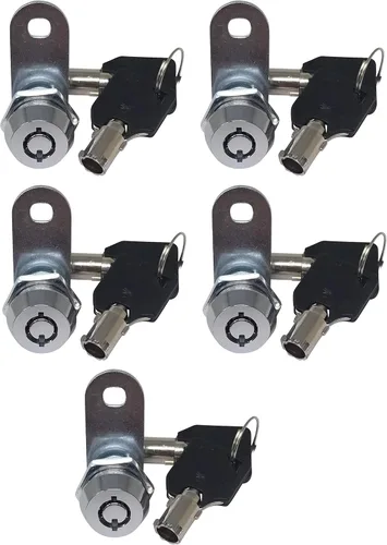 Miniatura 16 de Cerradura de leva tubular con llaves extraíbles, llaves iguales removibles. Cerradura de almacenamiento para compartimento de RV, cerraduras