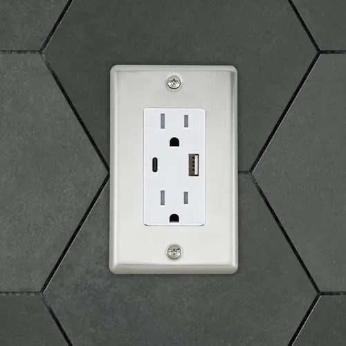Miniatura 3 de Maxxima Paquete de 10 platos decorativos de pared de 1 banda, acero inoxidable, tamaño estándar (paquete de 10)