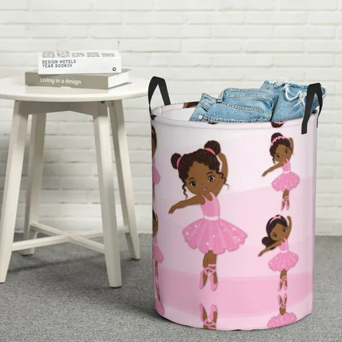 Miniatura 7 de Cesta redonda de ropa sucia africana negra para guardar ropa, juguetes, organizador de ropa, para el hogar, baño, dormitorio, guardería, 38 l