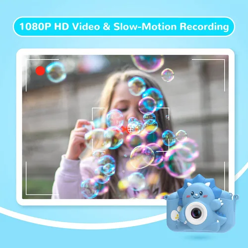 Miniatura 2 de Cámara para niños para niñas y niños, cámara digital HiMont para niños con tarjeta TF de 32 GB, cámara para niños de 1080P y cámara de video selfie