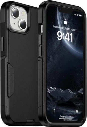 jaroco Funda para iPhone 13 y Funda para iPhone 14 y Funda para iPhone 15 [Protección de Servicio Pesado][Protección contra Caídas de Grado