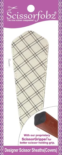 Miniatura 12 de Fundas protectoras para tijeras de diseñador, 4 unidades, tamaño surtido, diseño floral victoriano azul #4-304 Jardín floral victoriano azul