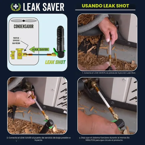Miniatura 7 de Sellador de fugas refrigerante Leak Saver Direct Inject para sistemas pequeños Sellador de fugas AC para la mayoría de los sistemas HVAC de hasta