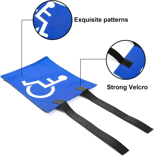 Miniatura 2 de Bandera de carrito de golf con correas, fácil de instalar, banderas para discapacitados para carrito de golf, bandera unisex para discapacitados