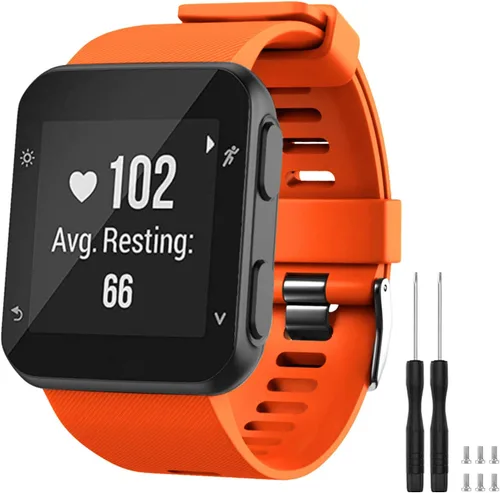 Miniatura 25 de GVFM banda compatible con Garmin Forerunner 35, silicona suave correa de repuesto para reloj inteligente Garmin Forerunner 35, se ajusta a muñeca