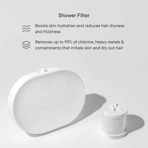 Miniatura 6 de Qure Skincare - Repuesto de filtro de ducha - Cartucho de repuesto para ducha, 99% de reducción de cloro, probado clínicamente, blanco, suministro