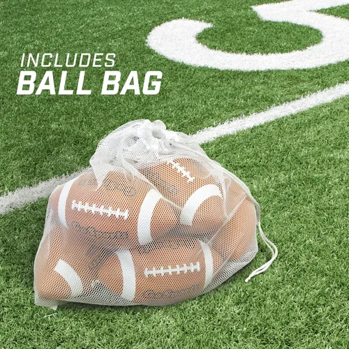 Miniatura 3 de GoSports Rubber Footballs - 6 Pack of Youth Size Balls with Pump & Carrying Bag