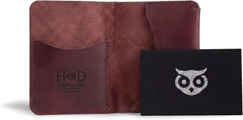 Miniatura 8 de Hide & Drink, Tarjetero plegable hecho a mano de cuero de grano completo, almacenamiento de tarjetas de crédito, organizador de dinero, caja