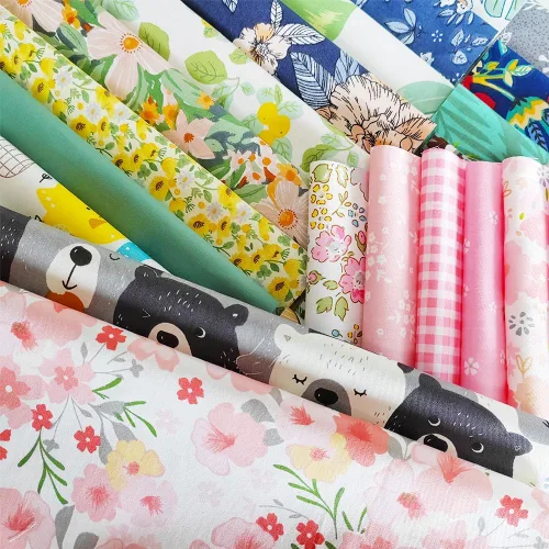 Miniatura 7 de 44 paquetes de tela de algodón de 9.8 x 9.8 pulgadas (9.8 in x 9.8 in), hojas cuadradas precortadas para costura de retazos, acolchados
