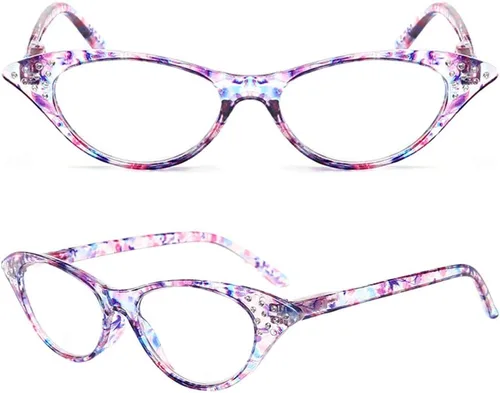 Miniatura 5 de Paquete de 4 lentes de lectura, diseño de moda vintage con diamantes de imitación de ojo