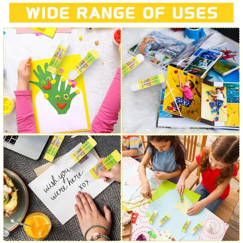Miniatura 6 de Zubebe - 300 barras de pegamento blanco a granel para aula, 0.32 onzas, pegamento lavable en barra para manualidades, hogar, regreso a clases