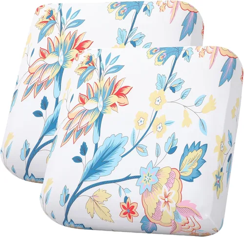 Miniatura 103 de hyha Fundas de cojín estampadas para sofá al aire libre, fundas florales lavables para muebles de patio, exteriores, funda de repuesto para asiento