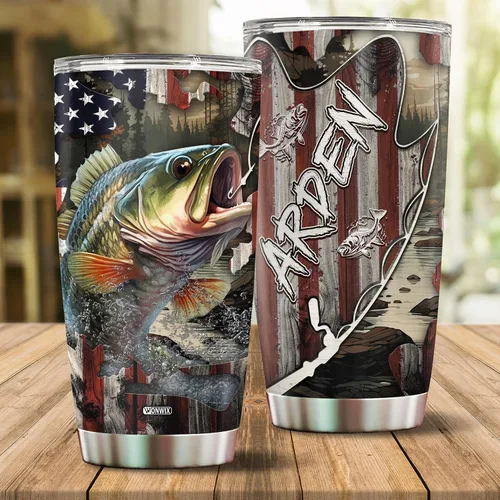 Miniatura 2 de Regalos personalizados de bajo para hombres, taza de café aislada de acero inoxidable de 20 onzas, vaso de viaje con tapa, regalo para amantes