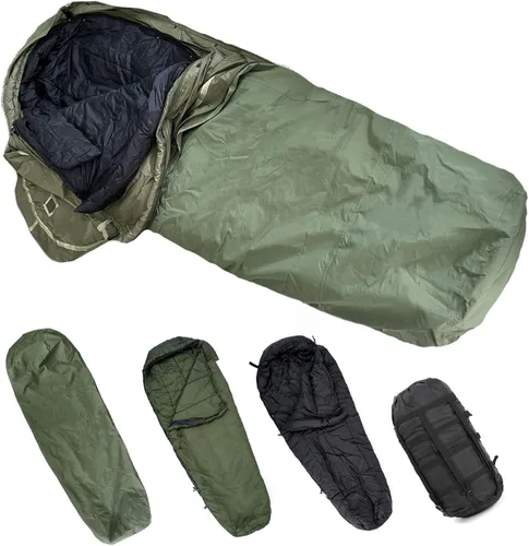 Miniatura 11 de MT Sistema de sacos de dormir modulares militares del ejército, múltiples capas con cubierta Bivy para todas las estaciones, bosque/multicámara