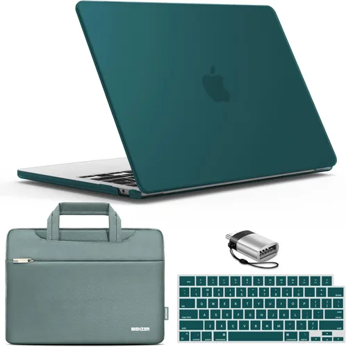Miniatura 14 de IBENZER Compatible con estuche para MacBook Air de 13 pulgadas 2025 2024 2023 2022 M4 A3240 M3 A3113 M2 A2681, estuche rígido y funda con protector
