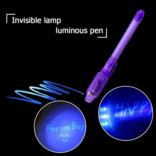 Miniatura 4 de Bolígrafo de tinta invisible, 14 bolígrafos espías, bolígrafo de tinta invisible que desaparece con luz ultravioleta, entretenimiento divertido