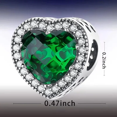 Miniatura 3 de LongLuck Dije de ojo de cristal para pulsera Pandora, dije de plata de ley 925 con circonitas cúbicas para mujer, Plata esterlina, cristal