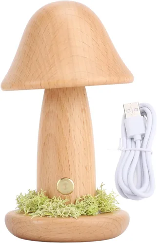 Miniatura 5 de YWBL-WH Lámpara de hongo regulable sin pasos recargable con 3 temperatura de color sin cuerda giratoria superior LED lámpara de escritorio