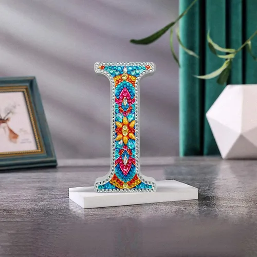 Miniatura 14 de YOYA Letras de Artesanía de Madera con Arte de Diamantes 5D de 6 Pulgadas para Decoración de Pared, Kits de Arte de Diamantes de Letras de A