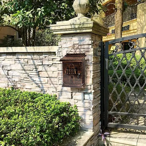 Miniatura 2 de Buzón de sugerencias para negocios, caja de donación, de latón, para montaje en pared, con 2 llaves y cerrada, grande, exterior, impermeable