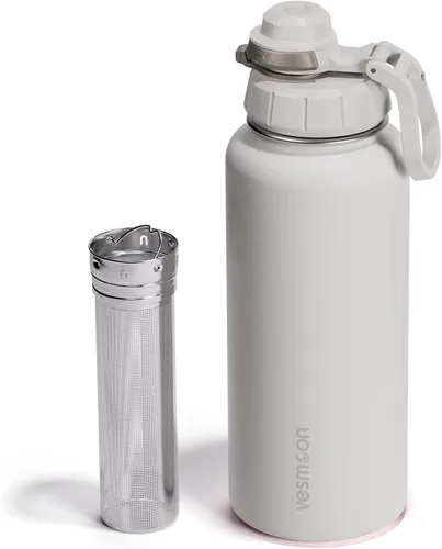 Miniatura 14 de Vesmoon Vessence Botella de infusión de té de acero inoxidable de 24 oz para té de hojas sueltas, agua, hierbas, frutas - Botella aislada de triple