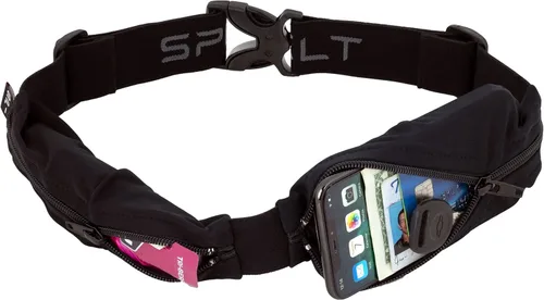 SPIbelt Cinturón de correr profesional de doble bolsillo para adultos, para mujeres y hombres, bolsillos expandibles, cintura ajustable, sin rebote,