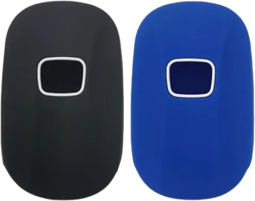 Miniatura 2 de REPROTECTING Funda de goma de silicona para llavero compatible con Honda Accord Civic CR-V Sport SI EX EX-L Touring 2022-2026 (negro/azul, 4 botones)