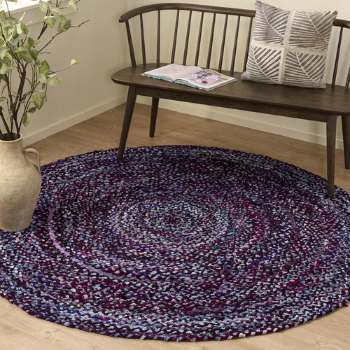 Miniatura 38 de SAFAVIEH Braided Collection - Alfombra de pasillo, 2 pies 3 pulgadas x 8 pies, color negro y azul, hecho a mano, reversible, ideal para dormitorio
