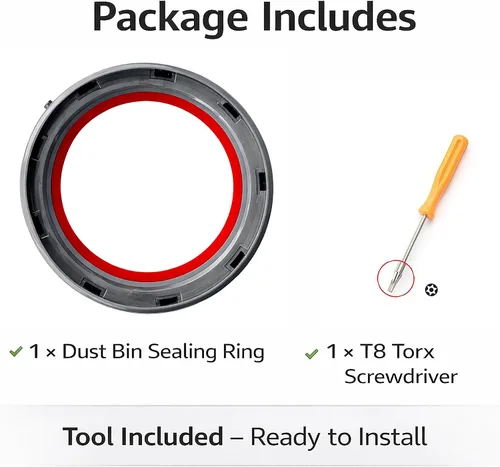 Miniatura 7 de V11 V15 - Anillo de sellado de cubo de polvo compatible con Dyson V11 SV14 SV15 y V15 SV22 SV47 Anillo rojo de repuesto para contenedor de cubo