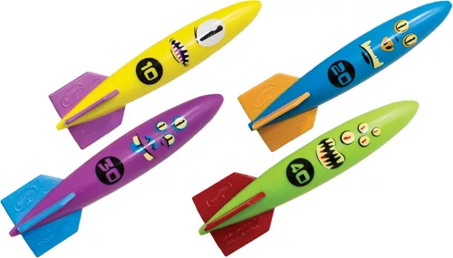 SwimWays Toypedo Bandits - Juguetes de buceo en piscina, paquete de 4 2-Toypedo - Juguetes de buceo (4 unidades)