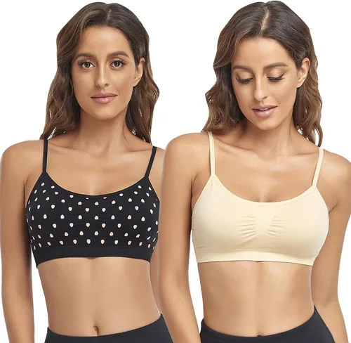 Miniatura 27 de Litthing Bralettes Padded for Women Cami Strap Bra Seamless Sportsbra Wireless Comfort Yoga Lightly T-Shirt Tank Tops